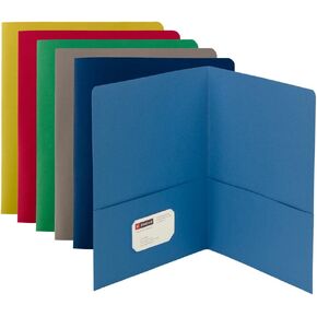 Smead Two-Pocket Heavyweight Folder, Letter Size, Assorted Colors, 25 per Box (87850)