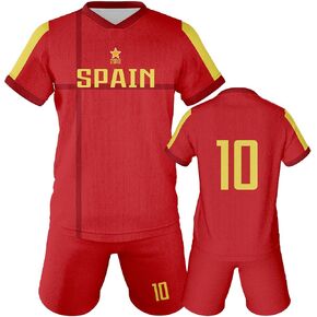 Soccer Jersey Kit Kids #19 National Team Boys Soccer Jersey/Shorts Football Shirt Set Girls Gift for Soccer Fans