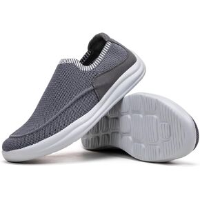 BEJINASH Men’s Slip-on Walking Shoes, Lightweight Breathable Go Walk Shoes with Arch Support,Comfortable Casual Loafers Shoes