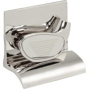 Golf Club Chrome Metal Business Card Holder, Silver (GM-3668GO)