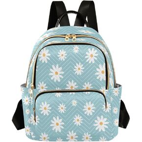 senya Fashion Backpack Mini Backpack Purse Casual Daily Backpack Blue Yellow Daisy for Travel for College Work, Medium