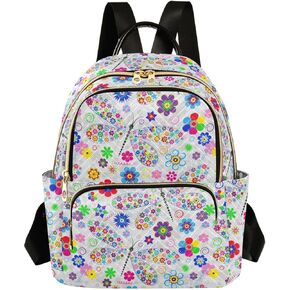 Women's Quilted Small Backpack Sea Turtles Mini Backpack Purse for Women College Travel Daypack