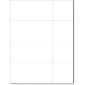 ChromaLabel 2.75 x 2.75 Inch Printable Labels, Compatible with Laser and Inkjet Printers, 12 Labels per Sheet, 50 Sheets, 600 Pack
