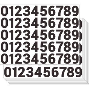 DUGUTUL 700PCS 1 Inch Black Number Stickers 0-9 - Large Quantity Small Waterproof Vinyl Numbers Stickers for Mailbox, House Numbers, Labeling, and Organization