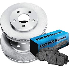 PowerSport Front Brakes and Rotors Kit |Front Brake Pads| Brake Rotors and Pads| Ceramic Brake Pads and Rotors |fits 2001-2005 Hyundai Santa Fe