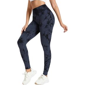 Tie Dye High Waist Seamless Leggings for Women Tummy Control Compression Gym Workout Yoga Pants Elastic Tights