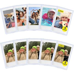 CAIYOULE Instax Mini 3 بوصة إطار صورة جيب مغناطيسي، 30 حزمة مغناطيس بولارويد للثلاجة، 2.5 × 3.5 محفظة صغيرة بحجم إطارات الصور حامل الصور
