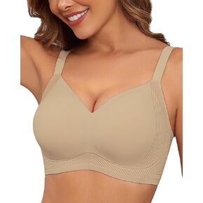 Full Coverage Push Up Bras for Women with Support and Lift No Underwire Bralettes Velvet Silhouette Everyday Bra