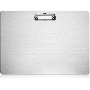 Metal Clipboard 11 x 17 Inch Horizontal Stainless Steel Clipboard for A3 Size Paper Landscape Clipboard Drawing Clipboard Non Magnetic Clip Board for Sketching Supplies Office School(1 Pack)