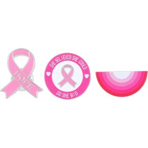 Pink Ribbon Breast Cancer Awareness Brooches Pin, Love Faith Strength Hope Butterfly Brooches Pin, Rhinestone Pink Ribbon Hope Pin Brooch