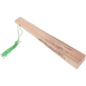 EXCEART 1Pc Chinese Style Wood Folding Fan, Panda The Great Wall Pattern Handheld Folding Fan, Personalized Wooden Hand Fans Women Sandalwood Fan for Home Decoration, Birthday