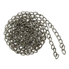#200 X 10-ft Hobby And Craft Twist Chain, 0.07" Diameter, Twist Link Chain With 12 Lbs Load Capacity, Hanging Chain for Bird Feeders, Pots, Lanterns, Wind Chimes, Billboards, Chalkboards and Ornaments