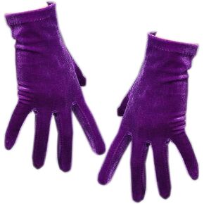 Women Long Opera Velvet Gloves Touchscreen Stretch Elegant Evening dress Purple Gloves