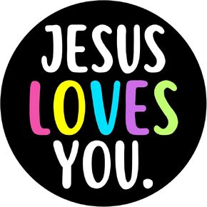 Jesus Loves You Magnet, Religious Bumper Sticker Magnetic Decal, Decoration for Cars, Office, an Classroom, 5.5 Inches