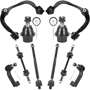 Front Upper Control Arm Ball Joint Suspension Kit Fit for Ford F150 (Not for Raptor) 2009 2010 2011 2012 2013 2014, with Sway Bars Links Tie Rods -10 pcs