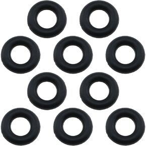 LUORNG 10PCS 15mm Inner Diameter Black Sewing Machine Bobbin Winder Rubber Ring Bobbin Winder Spindle Pulley O Ring Old Sewing Machine Accessories Compatible with Old Pedal Sewing Machines