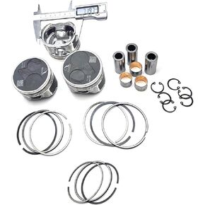D902 Piston +D902 Piston Rings Compatible with Kubota D902 Piston Kit Utility Vehicle RTV900 RTV900XTR RTV900XTW Parts