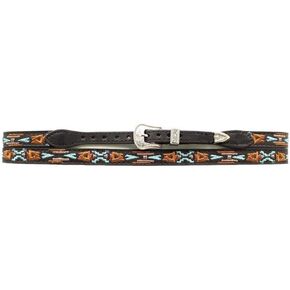 M&F Western M&F 3/8in Black Aztec Design Hat Band Black/Multi