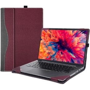 16 inch Laptop Case Cover for HP EliteBook 860/865 G9 G10 Sleeve & ZBook Firefly,Detachable PU Leather Protective Shell Bag with Pen Holder (Burgundy)