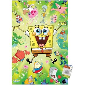 Nickelodeon SpongeBob Squarepants: Kamp Koral - ملصق حائط متفجر مع دبابيس دفع