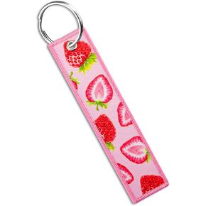 Strawberry Keychain Strawberry Gifts For Women Cute Keychains For Car Keys Bag Accessories Charms Purse Charms For Handbags Pink Gifts Strawberry Lover Gifts Ideas