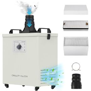 Creality Falcon Smoke Purifier for Laser Engraver, 3-Stage Filtration, 99.97% Purification Rate, Low Noise, 180W Fume Extractor for Engraving Machine(Use with Enclosure) and Most Enclosed Laser Cutter