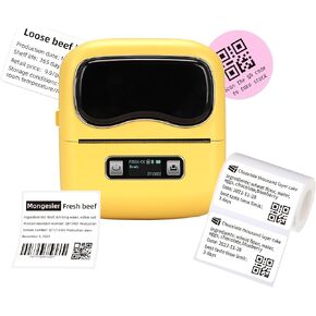 Label makers, 3 Inch Thermal Bluetooth Label Printer L9 Barcode Printer Mini Label Maker Easy to Use for Barcode, Address, Retail, Small Business, Shipping, Office, Clothing,Mailing(with 1 Roll Label)