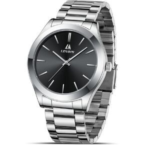 LN LENQIN Mens Watches Stainless Steel Watches for Men Waterproof Watches for Men Analog Quartz Watch Fashion Business Designer Watches