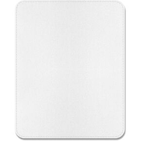 Leather Mouse Pad, Office Mouse Mat Non-Slip Rubber Base Stitched Edge Washable Waterproof Rectangular Mousepad for Office Gaming PC Laptop, 9.8" x 7.9", White