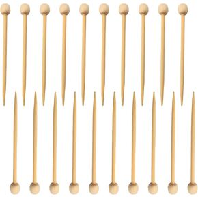 ZZHXSM 20PCS Mini Woolen Knitting Locator Needles Log Colour 2.71 inch Scarf Crochet Marker Needles Bamboo Needles for DIY Fabric Crafts Socks Adult Hats Gloves Shoes Dolls
