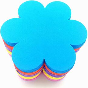 EVA Foam Flower Shape DIY Craft Set for Valentine/Mother's Day and Party Decorations, 5 Colors(Pink, Orange, Purple，Blue, Yellow)-6 inch 35PCS