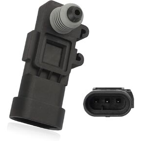 1 PC Car Steam Vent Fuel Pressure Sensor, Waterproof Durable Tank Repair Accessories Compatible with Delphi Third Generation, Replacement OEM #16238399 9377680 09377680 16196060 (Black)