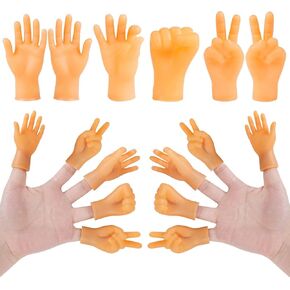 LOKIPA 30PCS Tiny Finger Hands, Mini Rubber Finger Puppets Miniature Small Hands for Finger Puppets Show, Gag Performance, Cute Little Hand Finger for Gifts and Party Favors