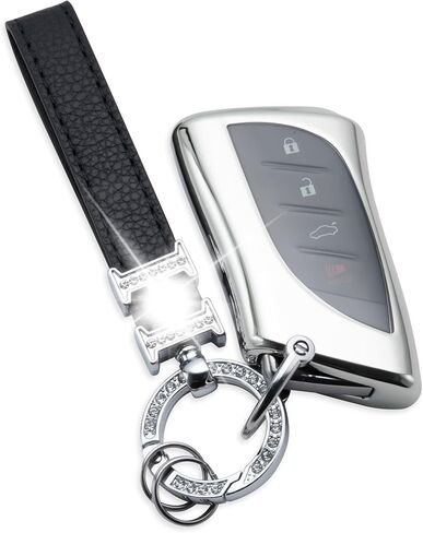 سلسلة مفاتيح لجراب غطاء مفتاح Lexus Key Fob مناسب لـ 2018-2024 ES200، ES350، LC500، LS500، UX200، ES300h، GX460، RX350h، NX450 in Kuwait