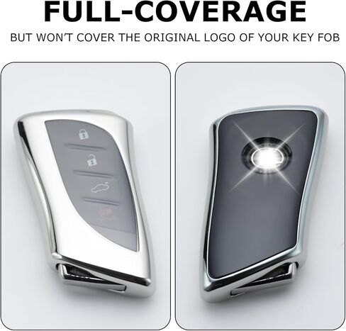 سلسلة مفاتيح لجراب غطاء مفتاح Lexus Key Fob مناسب لـ 2018-2024 ES200، ES350، LC500، LS500، UX200، ES300h، GX460، RX350h، NX450 in Kuwait