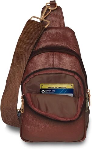 Krediz Sling Bag for Women – Versatile leather sling bag for women, For Travel & Outdoor Activities, Adjustable Strap in Kuwait