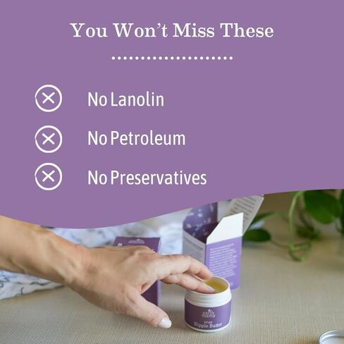 Earth Mama Vegan Nipple Butter | Cruelty-Free Breastfeeding Cream for Nursing Mamas | Lanolin-free 2-Ounce in Kuwait