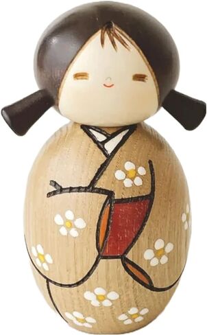 دمية كوكيشي اليابانية الحديثة من يوسابورو (يأتي الربيع - صغيرة)، مصنوعة في اليابان، تماثيل قابلة للتجميع، حرف تقليدية، فتاة ترتدي الكيمونو in Kuwait