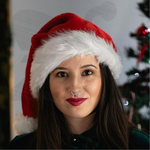 ZS 1 Piece Cubic Zircon Septum Rings Nose Ring, 16G Stainless Steel Nose Piercing Nose Jewelry Hinged Segment Ring Cartilage Earring Hoop Water Drop Daith Ear Piercing for Women Men in Kuwait