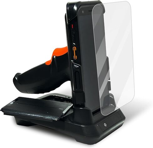 SOLUX PDA Handheld Android Barcode Scanner with Pistol Grip, Charging Cradle and Extra Battery -1D/2D/QR Inventory Scanner - Bluetooth, GPS, GSM, Rugged and Wi-Fi 6 - Enabled Handheld Terminal - 5.5" in Kuwait