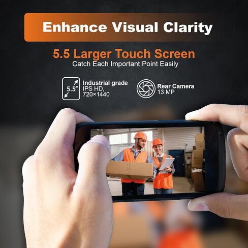 SOLUX PDA Handheld Android Barcode Scanner with Pistol Grip, Charging Cradle and Extra Battery -1D/2D/QR Inventory Scanner - Bluetooth, GPS, GSM, Rugged and Wi-Fi 6 - Enabled Handheld Terminal - 5.5" in Kuwait