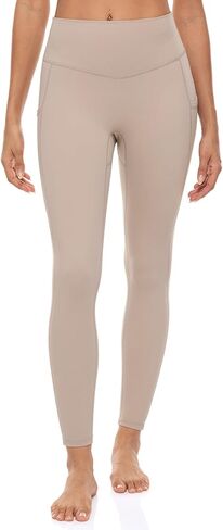 Lavento Women's Active Sculpt Workout Leggings 25" - No Front Seam Yoga Legging with Pockets in Kuwait