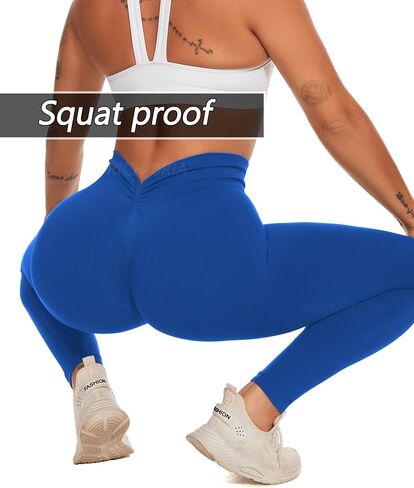 V Back Scrunch Butt Leggings for Women Workout Leggings Butt Lift for Gym Yoga Running High Waisted Seamless Pants in Saudi Arabia