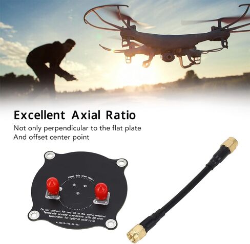 Alomejor 5.8GHz FPV Antenna Triple Feed Patch Antenna 9.4dBi High Gain Circularly Polarized Antenna for FPV Racing Drone in Saudi Arabia