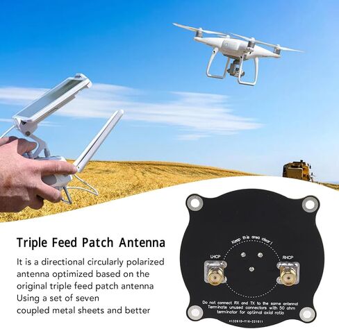 Alomejor 5.8GHz FPV Antenna Triple Feed Patch Antenna 9.4dBi High Gain Circularly Polarized Antenna for FPV Racing Drone in Saudi Arabia