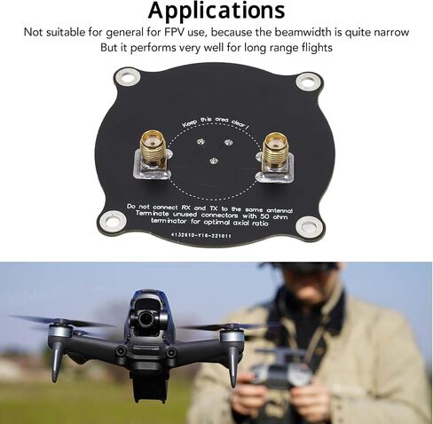 Alomejor 5.8GHz FPV Antenna Triple Feed Patch Antenna 9.4dBi High Gain Circularly Polarized Antenna for FPV Racing Drone in Saudi Arabia