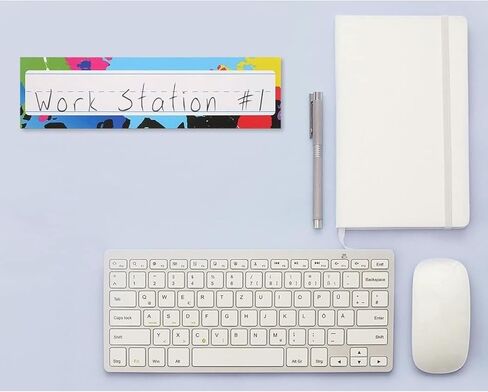 Juvale Classroom Desk Name Tags for Students, 6 Colorful Designs (48 Pack, 11.5 x 3 in) in Saudi Arabia