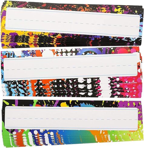 Juvale Classroom Desk Name Tags for Students, 6 Colorful Designs (48 Pack, 11.5 x 3 in) in Saudi Arabia