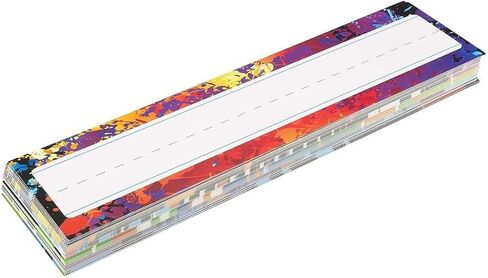 Juvale Classroom Desk Name Tags for Students, 6 Colorful Designs (48 Pack, 11.5 x 3 in) in Saudi Arabia