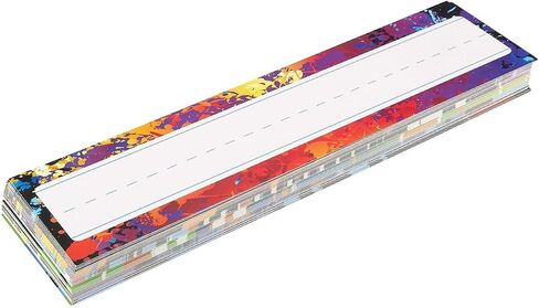 Juvale Classroom Desk Name Tags for Students, 6 Colorful Designs (48 Pack, 11.5 x 3 in) in Saudi Arabia
